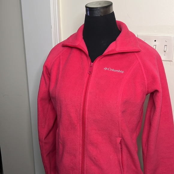 Columbia Pink High Neck Fleece Jacket Size Small - Picture 9 of 11